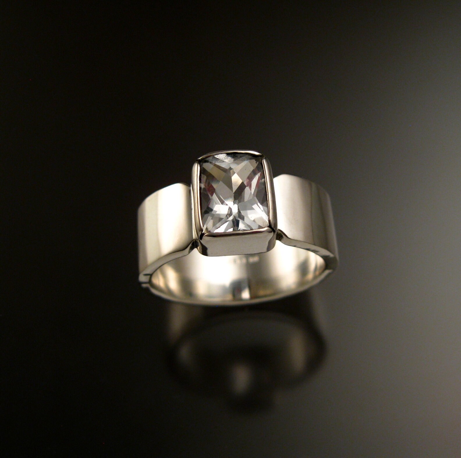 White Topaz Ring, Natural White Topaz, Oval Solitaire Ring, Dainty Rin –  Adina Stone Jewelry