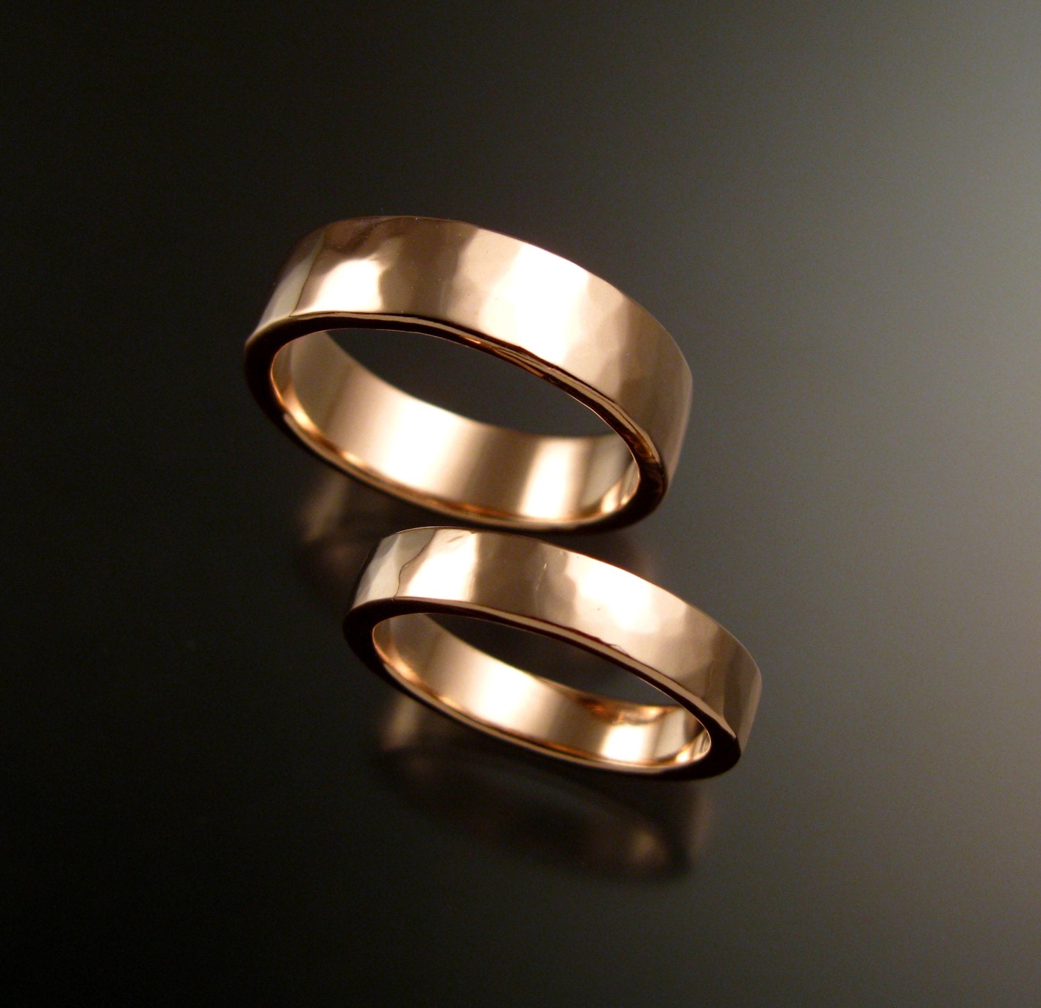 Rose Gold His And Hers Wedding Bands Images