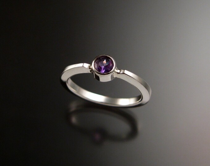 Amethyst stackable ring Sterling Silver ring made to order in your size