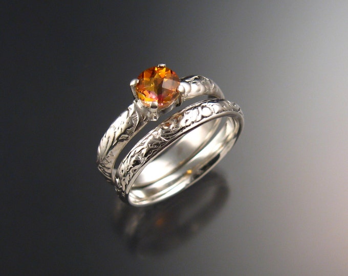 Mystic Topaz Wedding set Sterling Silver ring made to order in your size
