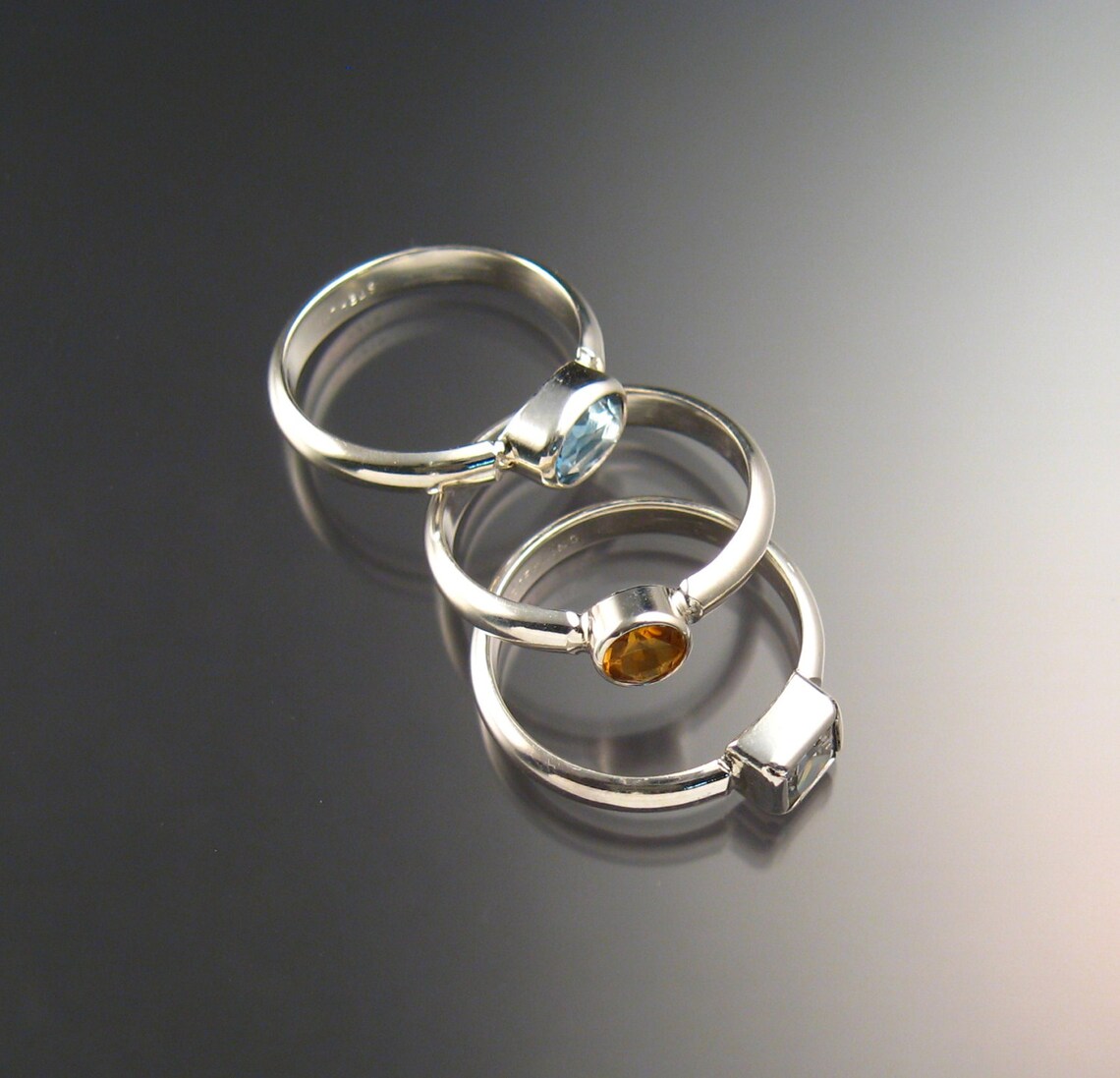 Stackable Mothers Ring Set of Three Rings Made to Order in Etsy