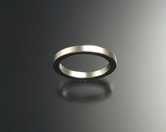 Sterling Silver Square Wedding band made to order in your size