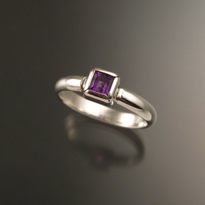 Amethyst ring Sterling Silver made to order in your size