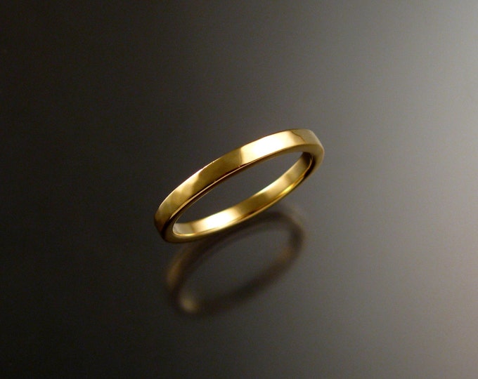 14k Yellow Gold wedding Band stackable gold ring