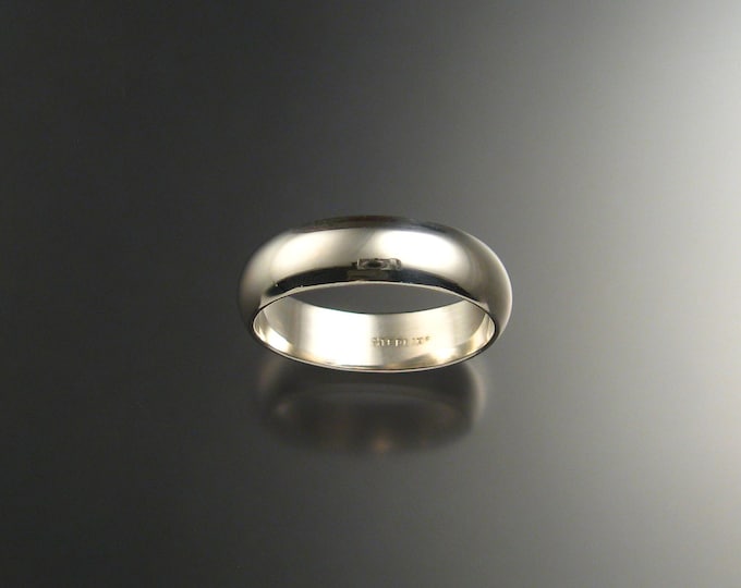 Sterling Silver Half Round Wedding band Wide ring made to order in your size