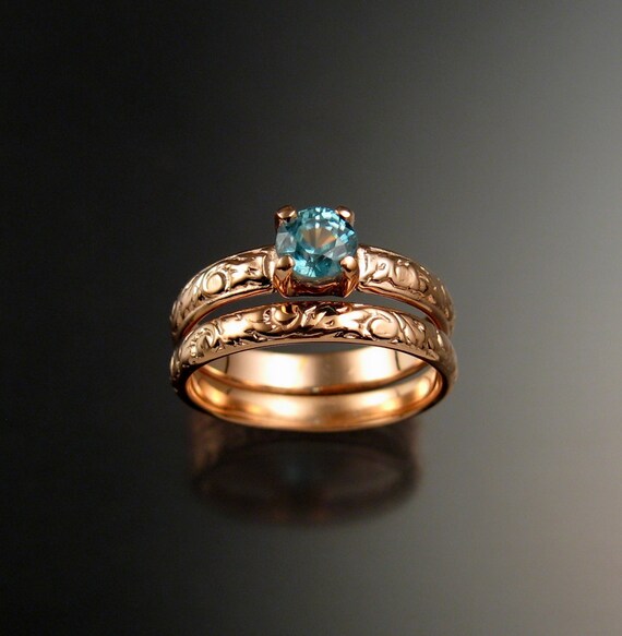Blue diamond rose gold ring discount