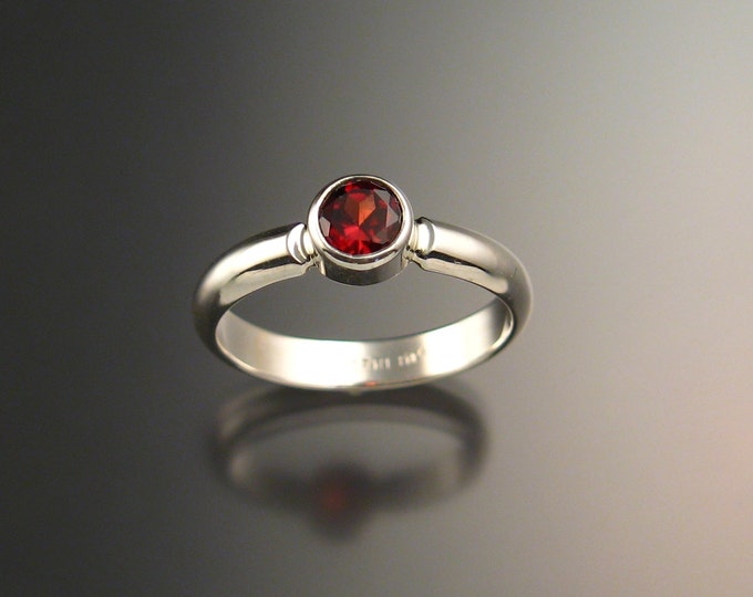 Garnet ring Sterling Silver handmade in your size