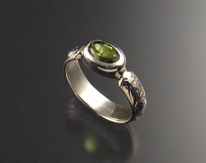 Peridot ring Sterling Silver made to order in your size