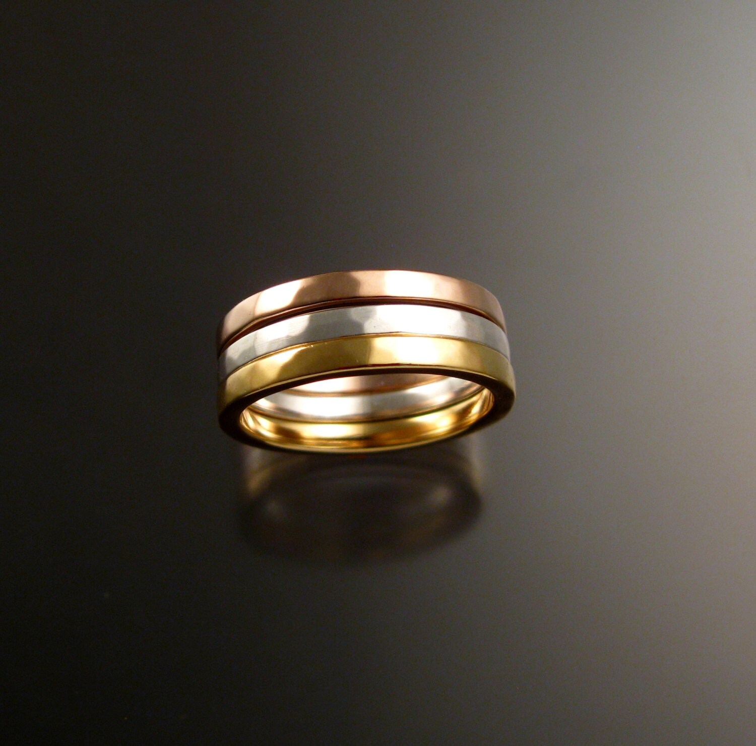 thick gold ring set