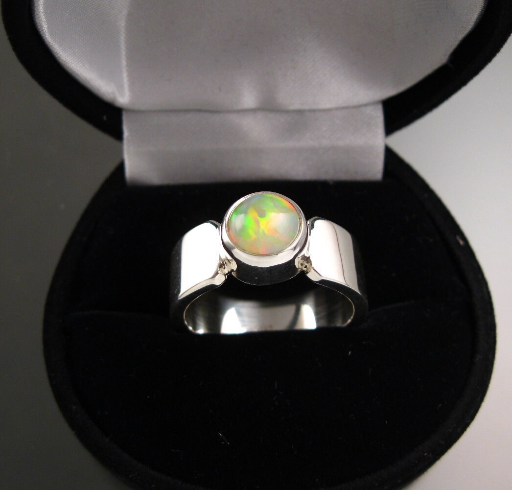 5mm Opal Stone Ring – Handmade Studio Co