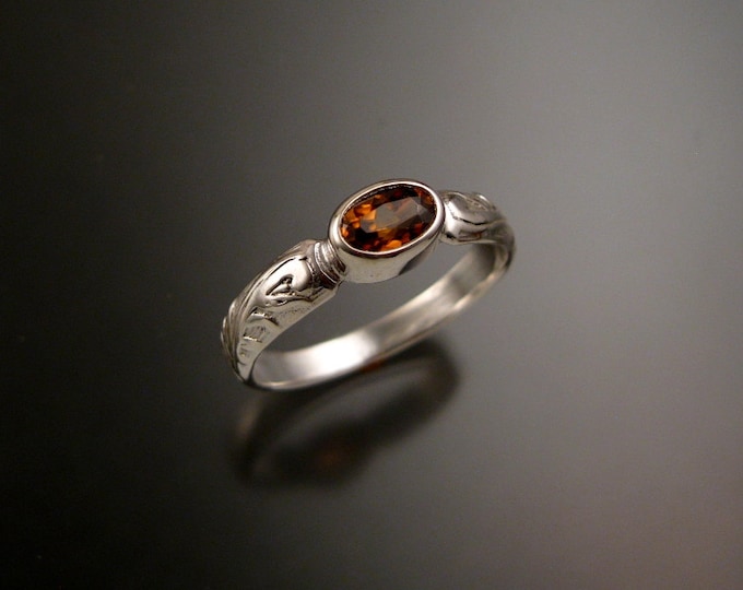 Chocolate Zircon 4x6mm Oval Wedding ring Sterling Silver Chocolate Diamond substitute ring made to order in your size