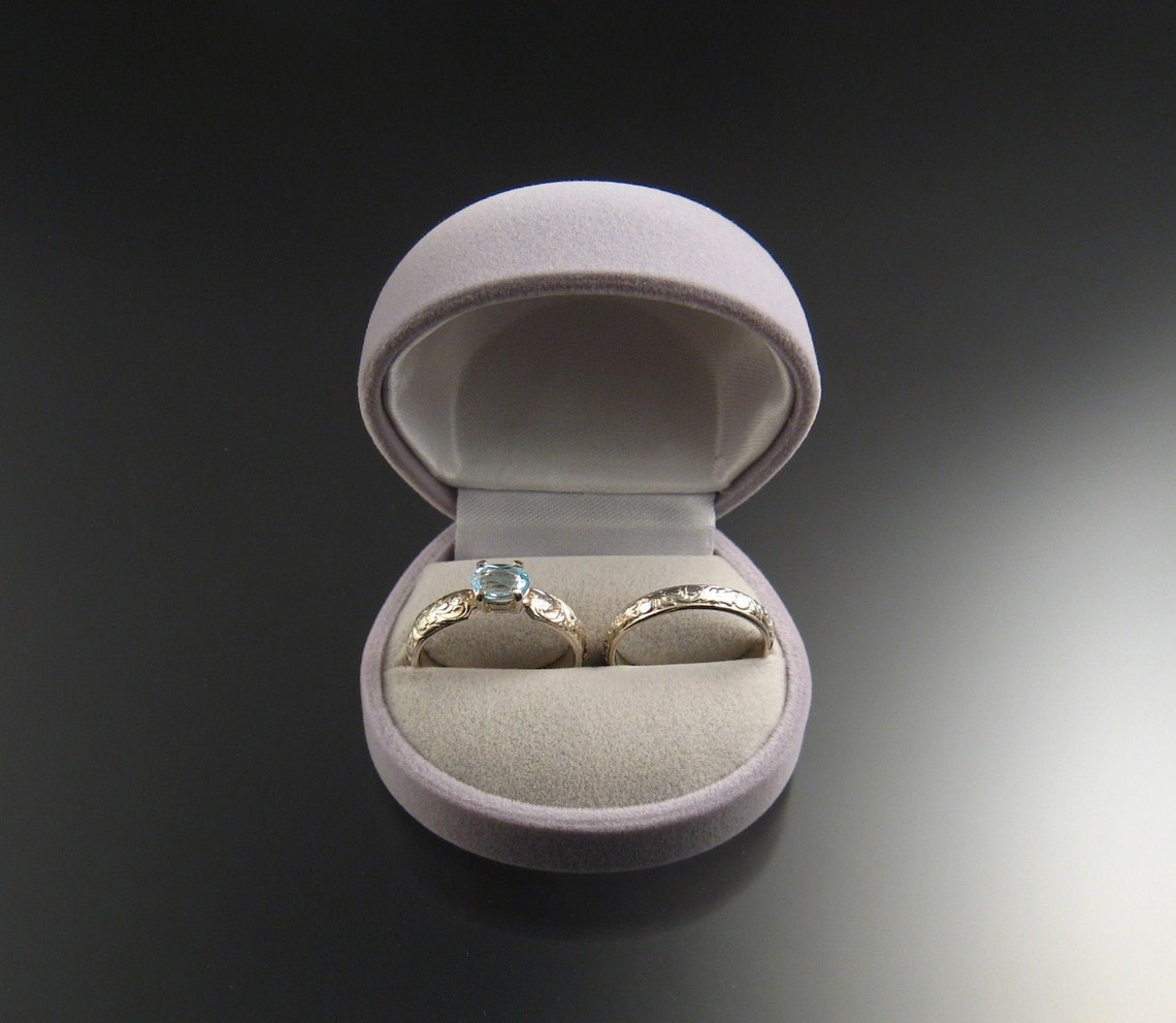 Blue Topaz Wedding Set Sterling Silver Made to Order in Your Etsy