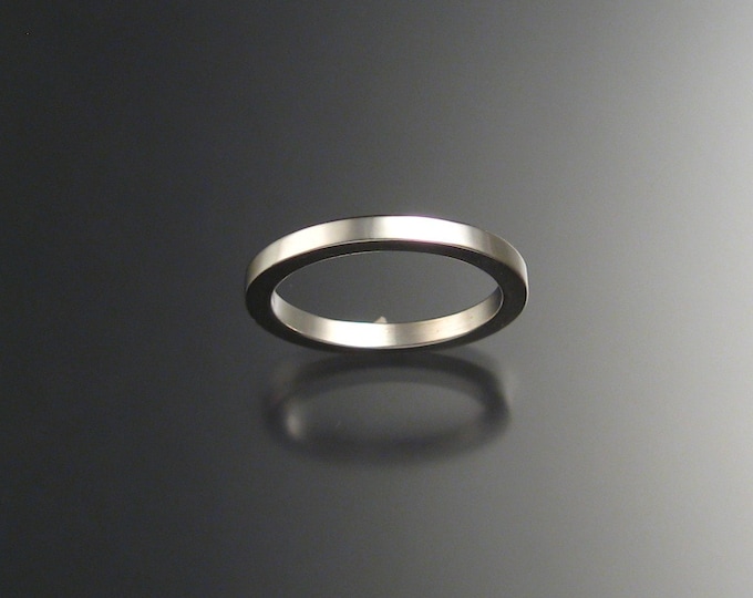 Sterling Silver Square Wedding band made to order in your size