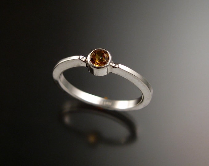 Citrine stackable ring Sterling Silver ring made to order in your size