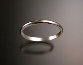 Sterling Silver lightweight wedding ring Band Handmade to Order in your size