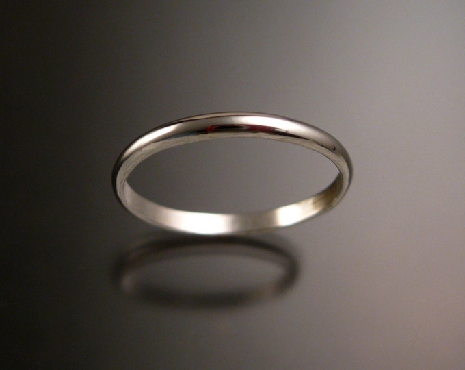 Sterling Silver lightweight wedding ring Band Handmade to Order in your size