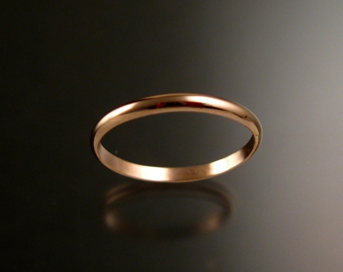 Rose Gold Filled Lightweight wedding ring Band Handmade to Order in your size