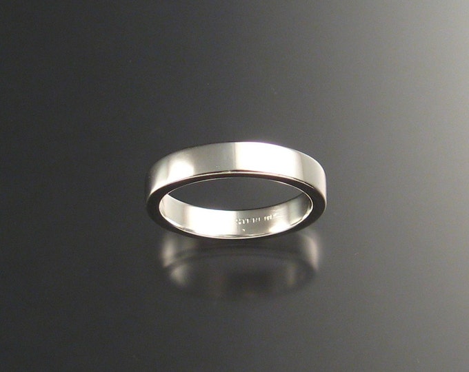 Sterling Silver Rectangular Wedding band made to order in your size