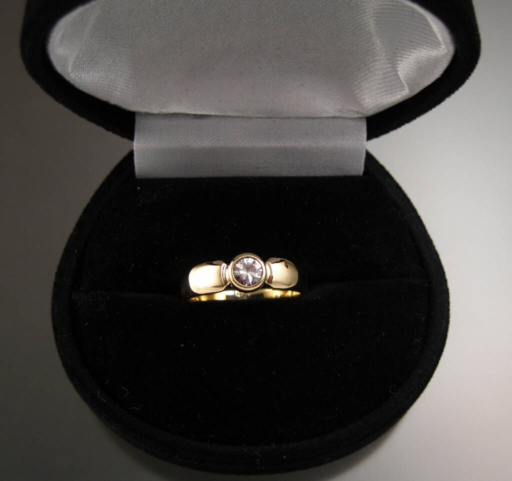 White Sapphire Wedding ring Natural Diamond substitute Engagement ring