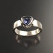 Handmade Iolite 925 Sterling Silver Ring: Minimalist Gemstone Jewelry