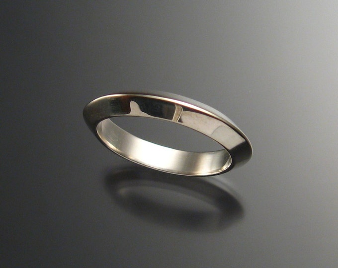Sterling Silver Triangular Wedding band made to order in your size