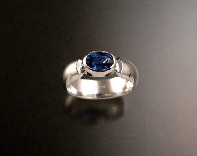 Kyanite ring blue Sapphire Substitute ring made to order in your size with sturdy Sterling silver band