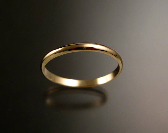 Yellow Gold Filled Lightweight wedding ring Band Handmade to Order in your size