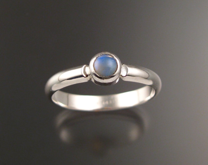 Opal Ring Sterling Silver Bezel set Crystal Opal ring made to order in your size