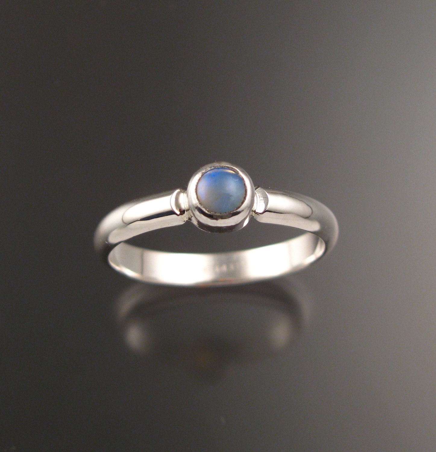 Opal Ring Sterling Silver Bezel set Crystal Opal ring made to order in ...