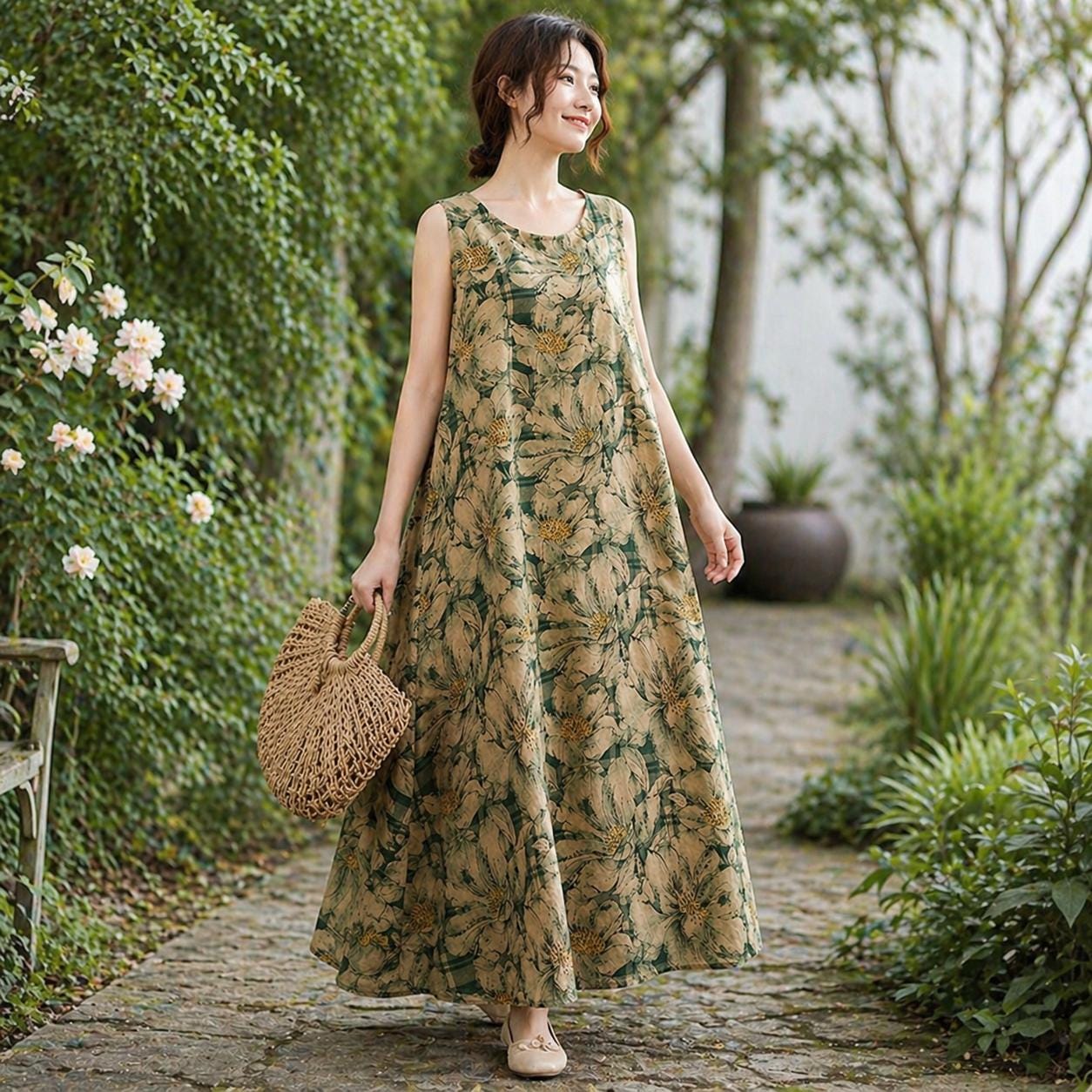Cotton Sun Dress Plus Size