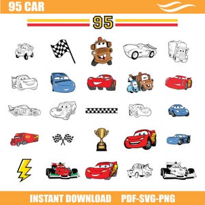 Cars Svg Files For Cricut Cars Svg, Lightning McQueen Svg, Lightning McQueen Cut Files, Cars Png, Layered SVG Bundle, Cars For Cricut