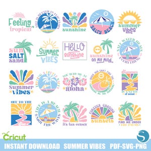 Designs Retro Summer Bundle Png, Summer Beach Vibes Png, Summer Png, Summer Vibes Png, Trendy Summer Png, Beach, Png Designs, Retro Png