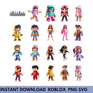 Roblox PNG, High-Quality Graphic Design, Roblox Clipart, Roblox Character Svg, Great Gamer Gift, Roblox Digital File, Instant Download