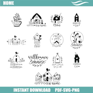 Home Sweet Home SVG Bundle, Home Sweet Home Design, Sweet Home Clipart, Sweet Home SVG, House svg Cricut cutfile bundle,Sweet Home Print