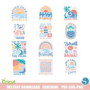 Designs Retro Summer Bundle Png, Summer Beach Vibes Png, Summer Png, Summer Vibes Png, Trendy Summer Png, Beach, Png Designs, Retro Png