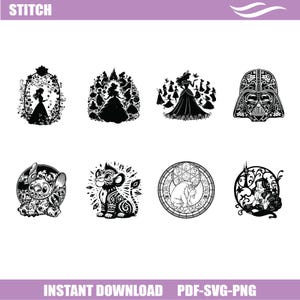 Bundle of SVG, PNG, PDF Lilo and Stitch Bundle,Stitch clip art, Stitch and Angel svgs, Lilo and Stitch-Digital Downloads