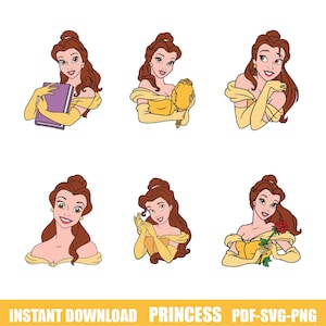 Princess Svg Bundle, Princess Silhouette Svg Files, Princess Clipart,  Svg For Cricut Instant Download