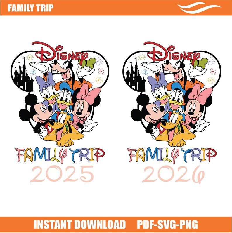 Family Trip SVG PNG | 2025 2026 Family Vacation Shirt Design | Mickey ...