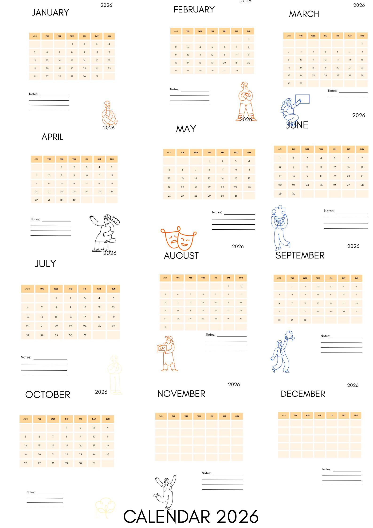 Calendar 2026 - Etsy