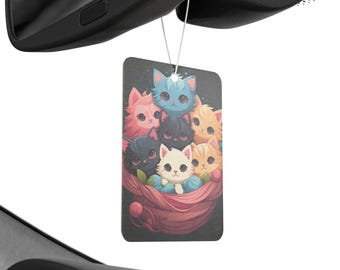 Süßer Auto-Lufterfrischer für Katzen, Haustier-Liebhaber-Geschenk, süßes Autozubehör, Kätzchen-Lufterfrischer, lustiges Auto-Dekor