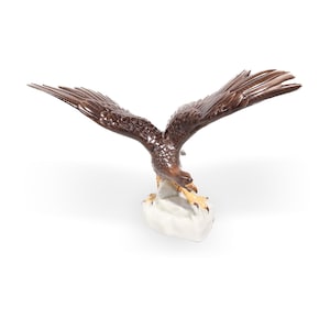 Herend Antique Eagle Figurine Hand Painted Sculpture