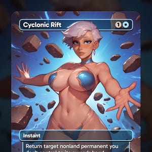 Cyclonic Rift Proxy – TCG Anime Waifu Card for Commander EDH – High Quality Custom TCG Proxy