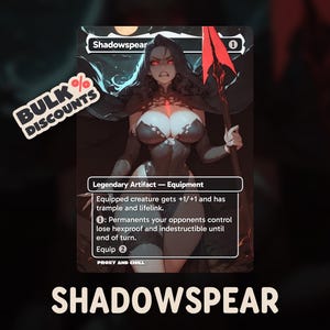 Shadowspear Proxy – TCG Anime Waifu Card for Commander EDH – High Quality Custom TCG Proxy