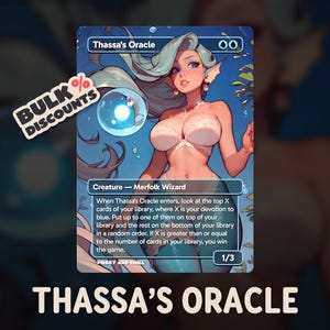 Thassa's Oracle Proxy – TCG Anime Waifu Card for Commander EDH – High Quality Custom TCG Proxy