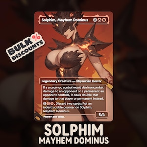 Solphim, Mayhem Dominus Proxy – Anime Waifu Card for Commander EDH – High Quality Custom TCG Proxy