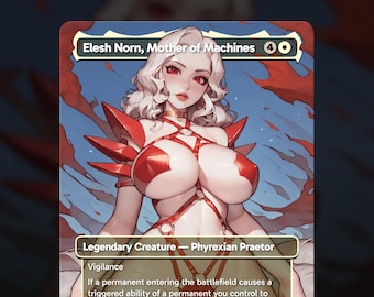Elesh Norn, Mother of Machines Proxy – TCG Anime Waifu Card for Commander EDH – High Quality Custom TCG Proxy