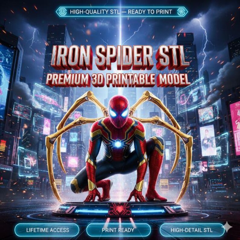 Iron Spider STL, 3D Printable Marvel Spider Man, Movie Accurate Model ...