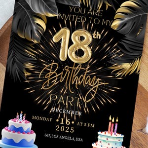 Editable Birthday Invitation Card Template – Beautiful & Customizable Designs