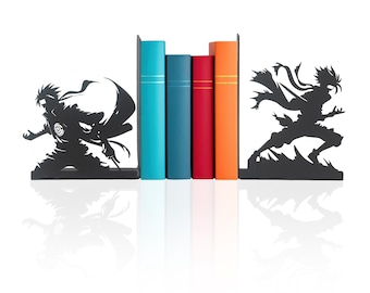 Sujetalibros con siluetas de héroes de anime, sujetalibros con temática ninja para niños, sujetalibros de héroes de manga, sujetalibros con temática de dibujos animados, para niños, sujetalibros de anime