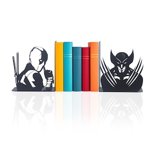 Fermalibri supereroi, fermalibri eroi dei cartoni animati, supporti decorativi per libri dei cartoni animati per bambini, supporti per libri con figure di supereroi, il miglior regalo per ragazzi